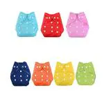 DOMENICO Washable Cloth Diapers with Insert - One Size || Pack of 7