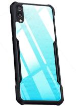 Rakulo Back Cover for Samsung Galaxy A02, Eagle Case Hard PC Back Transparent Shock Proof Rubberized Case (Black)