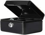 Crevizon Steel 6 Inch Small Cash Box With Coin Tray Multi Use Safty Box Easy And Strong Lock 2 Key (Multi Color)