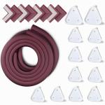 BabyPro BabyProofing (Pack of 22) by Certified Professional Childproofer of 2 Meters Edge Guard, 8 Corner Guards & 12 Electric Socket Cover with Strong Adhesive Tape for Covering Furniture