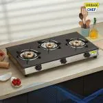Urban Chef ISI certified Rapido Stainless Steel Manual Gas Stove (3 Burners)