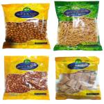 K.S Karthik - Kara Sev 250gm, Kovilpatti Ko Ko Mittai 200gm (Crushed Groundnut chikki), Masala Pottukadalai (Full Grams) 200 Gm, Ennai Kadalai (Peanuts Fry) 200gm (850gm)