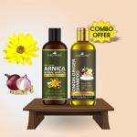 Park Daniel Premium Arnica Herbal Hair Oil And Onion Ginger Herbal Herbal Shampoo For Hair Growth, 100 Ml Each (Combo Of 2)