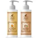 Khadi Ark Shea Butter Body Lotion & Almond Body Lotion (Pack of 2, 300 ML Each) (600 ml) |