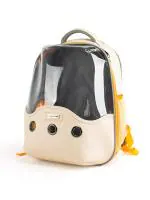 Emily Pets Cat Carrier Backpack for Cats and Dogs up to 16.5 Lbs Breathable For Travel (Beige)