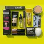 DAIMANPU Black Waterproof Eyeliner Mascara Set with Makeup Combo Set For Girls Waterproof (Pack of 10)