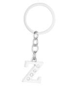 HIGAR Yes Letter Keychains With Silver And Diamond Coted For Boys Girls