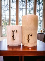 SREEJANI CRAFTS_Handcrafted Bamboo Eco-Friendly Water/Juice Glass And Cup (Pack Of 2)(Glass of Height: 5.5 Inch, Capacity: 250 ML)(Cup Of Height $ Inch, Capacity: 90 ML)