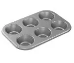BMG IMPORT EXPORT 1 Piece Nonstick Muffin Pan, Carbon Steel Cupcake Pan, 6 Cup, Easy to Clean and Perfect for Making Muffins or Cupcakes, Standard