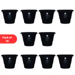 Platora Black Planter Pots(Pack of 10, 8.5