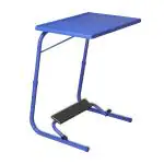 Table Magic Carbon Steel Blue Mat Finish Multipurpose Laptop Table with Footrest (53 x 40 x 73 cm)