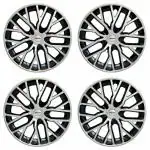 PRIGAN Magnite Black Silver Wheel Cover 16