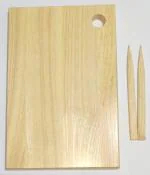 WoodKit Kitchenware Eco Friendly Chopping Board with Appam Stick - 30.5 cm