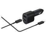 eKus Samsung Car Charger Duo (40W, Black), USB