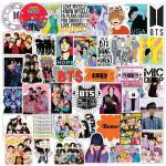 PIXELARTZ BTS Music Band DIY Vinyl Stickers for Laptop, Skateboard, Luggage, Snowboard, Refrigerator, Toys, Car, Bikes, Phones, Guitar (Multicolor) (27)