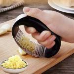 Kunya Garlic Press Stainless Steel Professional Garlic Crusher Ergonomic Handle Easy Squeeze & Wash