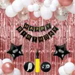 SPECIALYOU.IN Birthday decoration items kit, balloons for decoration, foil curtains for birthday decoration, birthday decoration kit, star foil balloons with balloon pump - 32 pcs