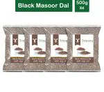 Trinetra Black Masoor Dal 2 kg (500g X 4 Pack) Whole Masoor Dal