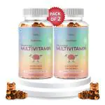 Tefety Multivitamin Sugar Free Gummies | Multivitamin With C, B, A, Iron, Zinc For Healthy Body | 30 Gummy Bears | pack of 2