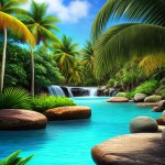 Love Creation A4 Size poster print for creative wall art- beach-breeze-paradise-8225( Sticker)