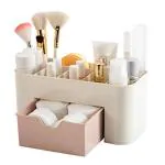 Inditradition Multipurpose Cosmetic & Makeup Organizer | Multi-Section, with Drawer, Plastic