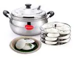 STAINLESS STEEL Idli Maker (4 Plates , 16 Idlis ) Induction Idli Maker SILVER