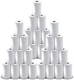 REVALS Thermal Paper Rolls for All ATM, Debit/Credit Swipe Card, Billing, Coupons and Other Printing Machines, White in Colour, Size: 58 mm Width X 25 mtrs Length, Pack of 15 Rolls