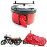BIKEBLAZER Red Universal Fit Nylon Semi Automatic Bike Body Cover