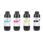 Needle High Yield Inkjet Cartridge Ink Refill Compatible for HP and Canon Cartridge Printers 1 LTR Per Bottle (CMYK)