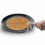 SMART VIVA 26 cm Flat Tava, Hard Anodised Tawa with Stainless Steel Handle, Induction Tawa with Rim, Pancake Pan, Flat Pan, Black (IAFT26)