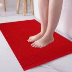 The Carpet Collective Red Cotton Bath Mats, 40 X 60 Cm (Set Of 2)