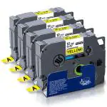 HAIDERY HARDWARE AUTM Absonic Multicolor Compatible Label Tape for Tze-631 Tze Laminated for Brother P Touch PT-D210 PT-D200 PT-D400 PT-H110 PT-D600 PT-1280 (1.2 x 26.2,12mm(1.2) (12mm 0.47 ) ( 12mm x 8m)( Pack of 4)