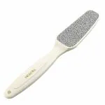 TRITON Professional Lazer Cut Grits Nickel Plate Foot Scraper Small Pedicure Filer Hard Dead Skin Removing Curved Handle Callus Remover Foot Scrubber