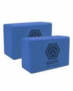 Quick Shel Foam Yoga Blocks Yoga Brick Gym Exercise Eva Foam Yoga Blocks Yoga Accessories (Pack of 2 Navy Blue)