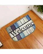 Status Welcome Floor Door Mats in Home Decor Soft Kitchen Living Area Office Entrance Non-Slip Washable Dirt Trapper (38x 58 cm) (Multi - 5)