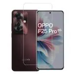 AARERED Rounded Edge Tempered Glass for OPPO F25 Pro 5G with Fingerprint resist full screen Coverage (Except Edges) technology (Transparent) (Pack of 1)