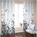 s23 3D Flowers Digital Printed Blackout Fabric Curtains for Bed Room Kids Room Living Room Home Window/Door/Long Door (Set of 1) 5 feet