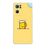 GADGETSWRAP Printed Vinyl Skin Sticker for Oppo Reno 7 Pro (5G) - Minimal Emoji Cup Of Tea