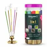 kreyam's Jasmine, Tulsi, Gugal, Kevda, Manthan Agarbatti Combo Pack Incense Sticks