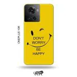 Tweakymod Printed Funny FAce Yellow Back Cover For OnePlus 10R