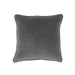 Weave India Plain Velvet Cushion Cover 16x16 Inches Set of 1-Black