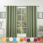 THE LINEN COMPANY Cotton Curtains for Window Set of 2, Long Door Curtains Sun Light Protection for Home Decor, Hangs Elegantly with Back Loops (4.5ft x 8 ft, Avocado Green) Incomplete