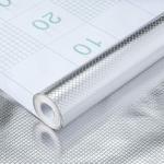 VRTREND 70 Cm Ceiling Wallpaper 3D Sticker Panels I (Square Design, Gold On White Colour, 1 Pieces, 70X70 Each) Self Adhesive (Pack Of 1)