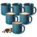 Treo Ceramic Blue Glare Mug (Set Of 6)