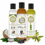 Earth Like Extra Virgin Olive Oil Imported | Extra Virgin Coconut Oil | Wood Pressed Black Sesame Gingelly Oil | Hair Skin Care Combo 100 ml (pack of 3)