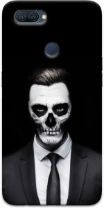 CustomEra Oppo A12 Multicolour Skeleton in A Suit Design Polycarbonate Hard Case Back Cover