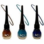 KINDED Teal Green, Chocolate Brown and Royal Blue Waterproof Smudgeproof Longlasting Liquid Eye Liner, 5 ml - Pack of 3