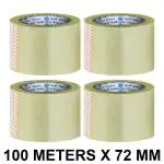 VCR Self Adhesive Transparent Cello Tape - 100 Meters in Length - 72mm / 3