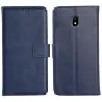 Orosky Samsung J7 Pro Flip Cover Case | 360 Protection | Inbuilt Stand & Pockets | Wallet Style Leather Flip Back Cover Case for Samsung Galaxy J7 Pro (Blue)