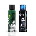 One8 by Virat Kohli Glance and Aqua 200 ml each Deodorant Spray For Men | Deo for Men (400 ml, Pack of 2)